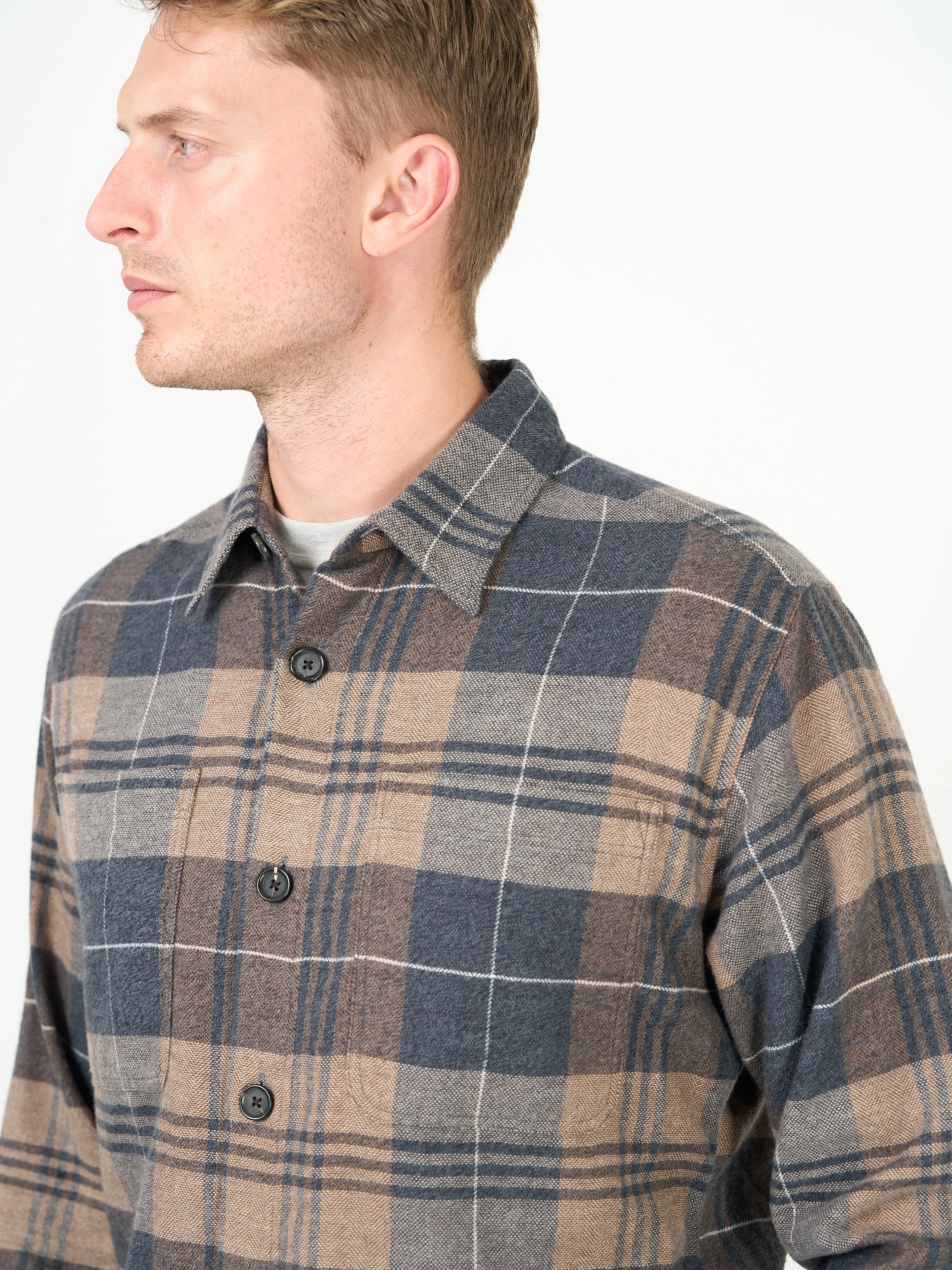 Treviscoe Shirt Larsen Brown sold by Oliver Spencer product image thumbnail 3