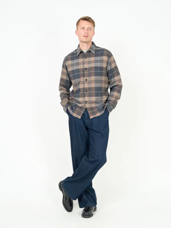 Treviscoe Shirt Larsen Brown sold by Oliver Spencer