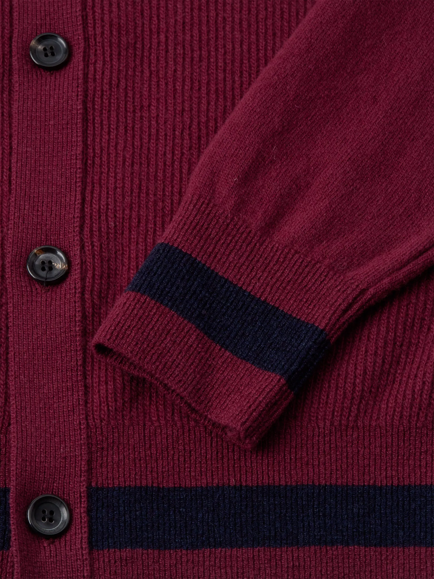 Britten Knitted Cardigan Greeves Berry Red sold by Oliver Spencer product image thumbnail 4