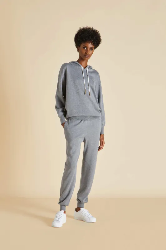 Gia London Gray Tracksuit in Silk-Cashmere sold by Olivia von Halle