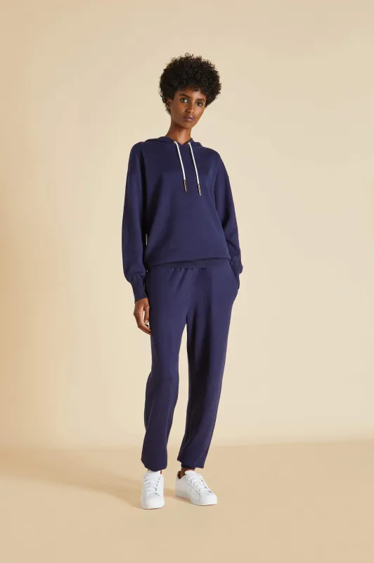 Gia Paris Navy Tracksuit in Silk-Cashmere sold by Olivia von Halle