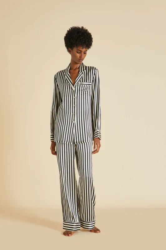 Lila Nika Pajamas in Silk Satin made by Olivia von Halle