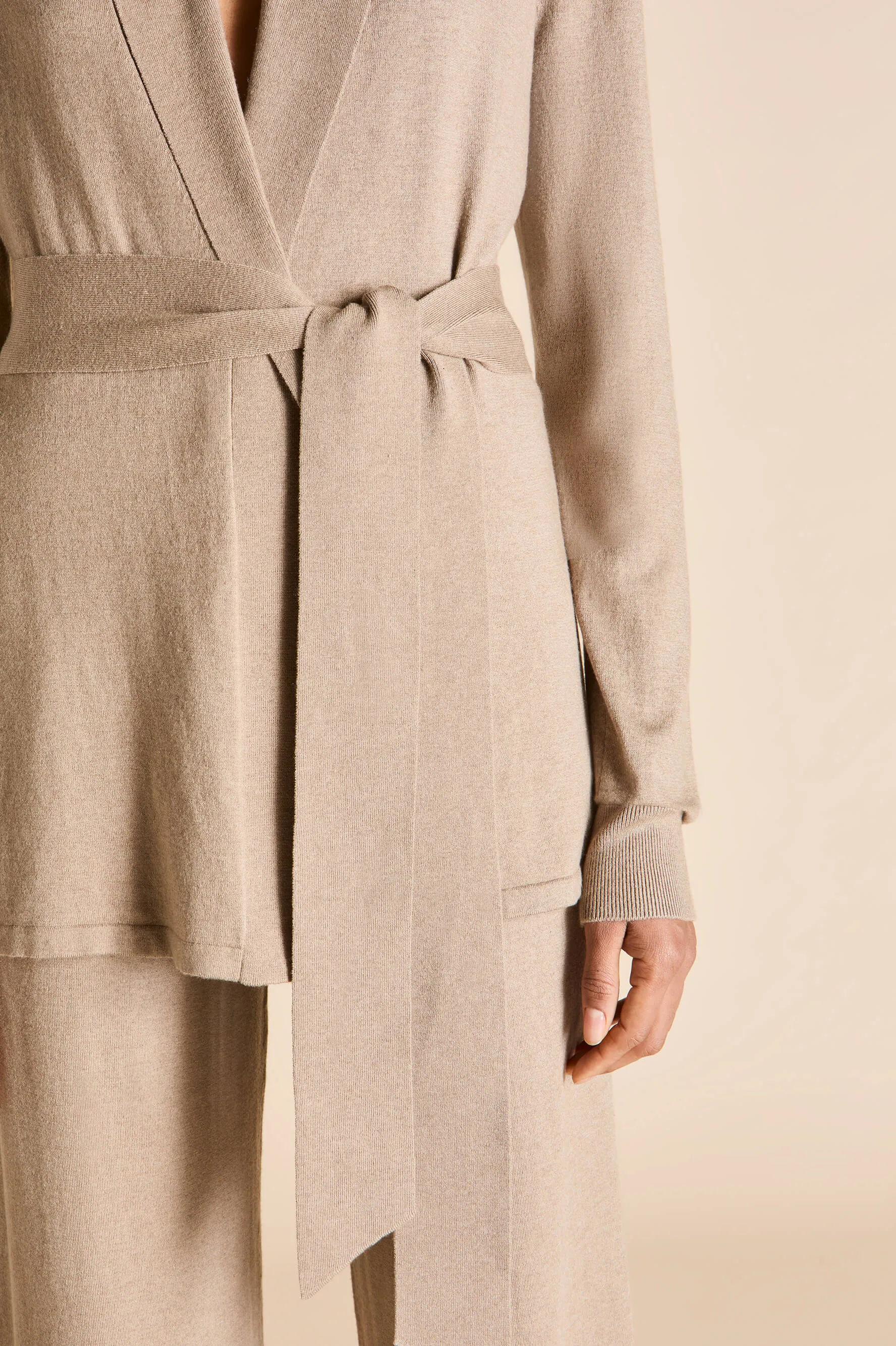 Caro Dallas Beige Knitwear in Silk-Cashmere sold by Olivia von Halle product image thumbnail 4