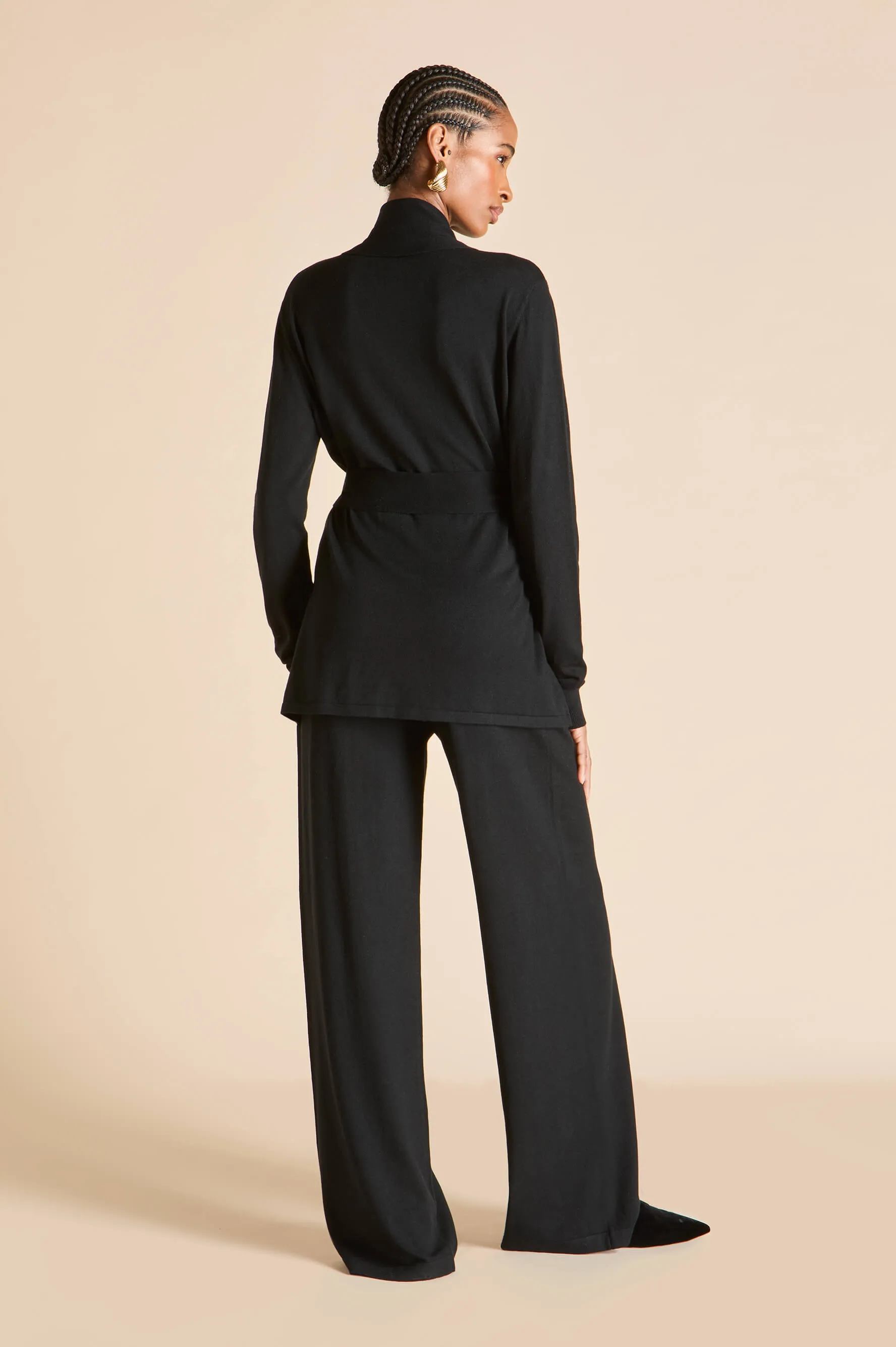 Caro Berlin Black Knitwear in Silk-Cashmere sold by Olivia von Halle product image thumbnail 4