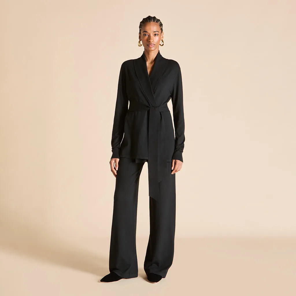 Caro Berlin Black Knitwear in Silk-Cashmere sold by Olivia von Halle product image thumbnail 2