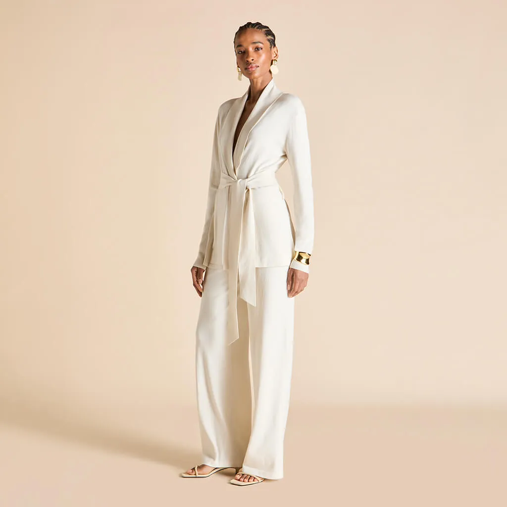 Caro Alaska Ivory Knitwear in Silk-Cashmere sold by Olivia von Halle product image thumbnail 2