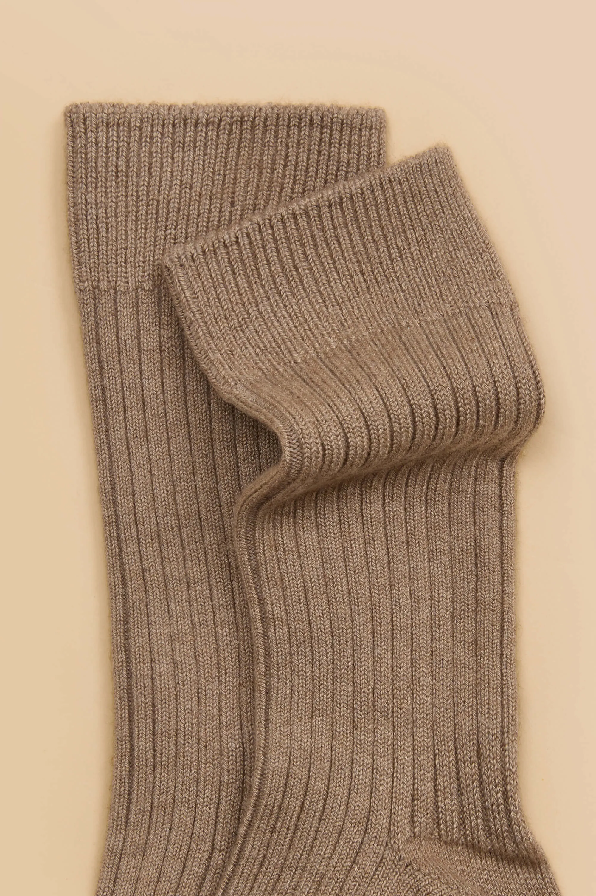 Spencer Dallas Beige Socks in Silk-Cashmere sold by Olivia von Halle product image thumbnail 3
