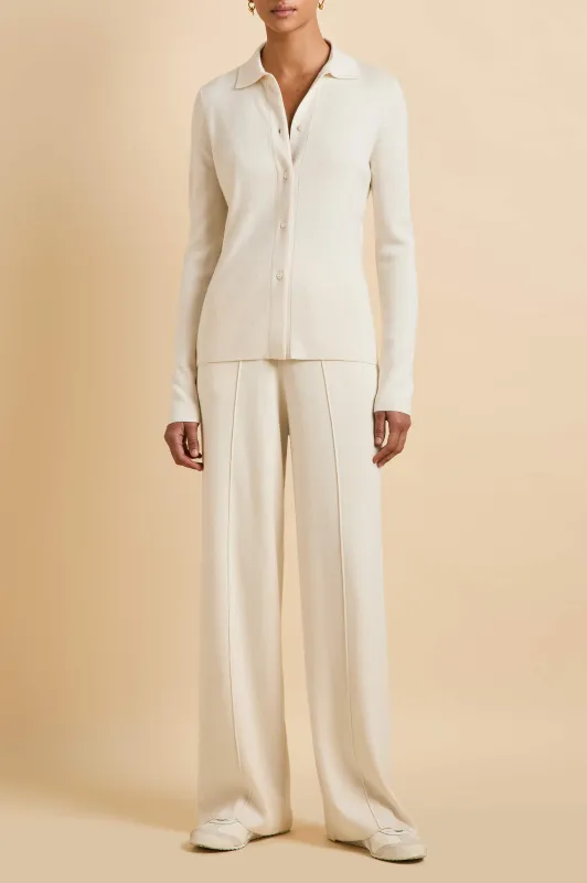 Dree Alaska Ivory Knitwear in Silk-Cashmere made by Olivia von Halle