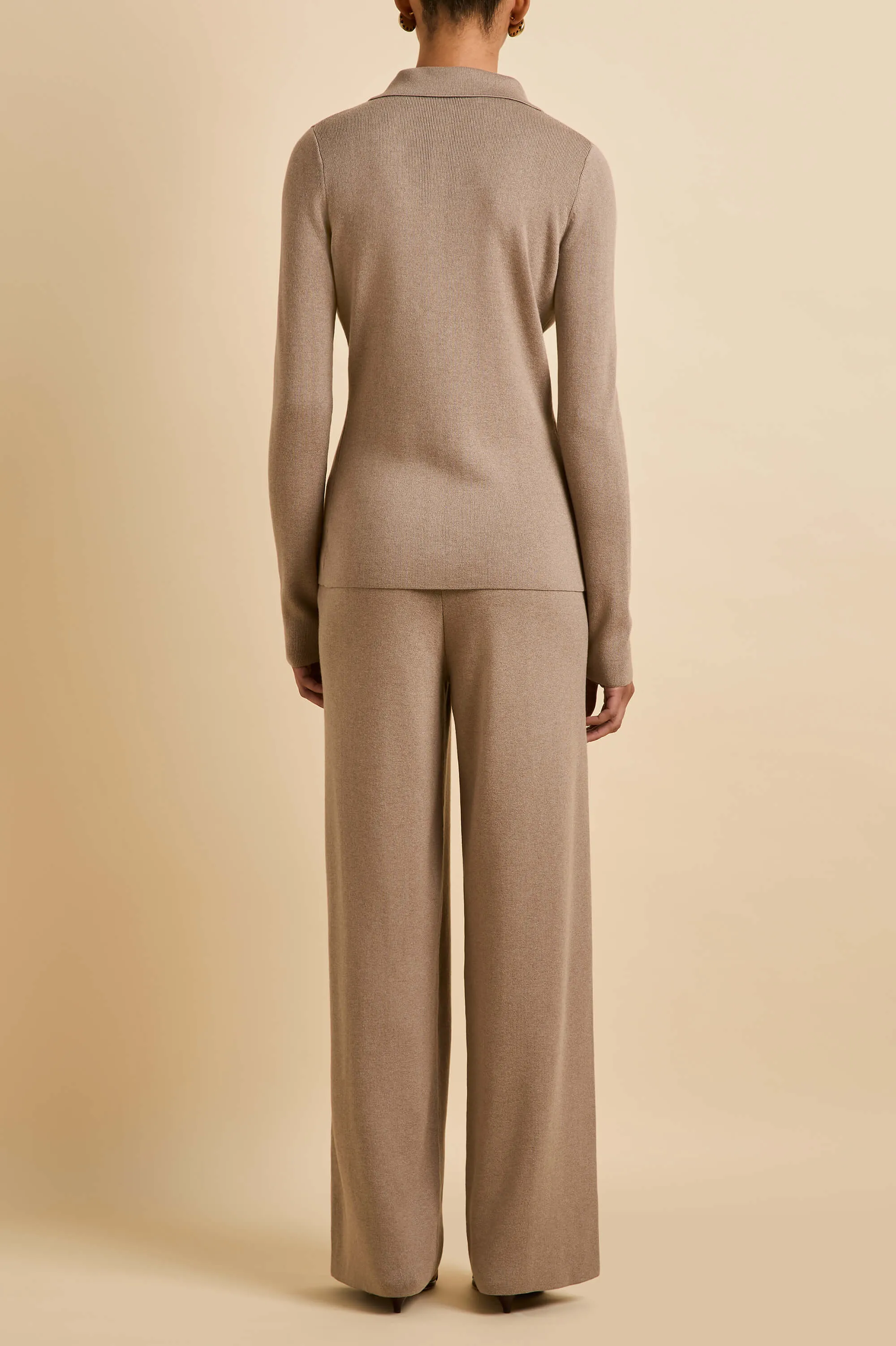 Dree Dallas Beige Knitwear in Silk-Cashmere sold by Olivia von Halle product image thumbnail 5