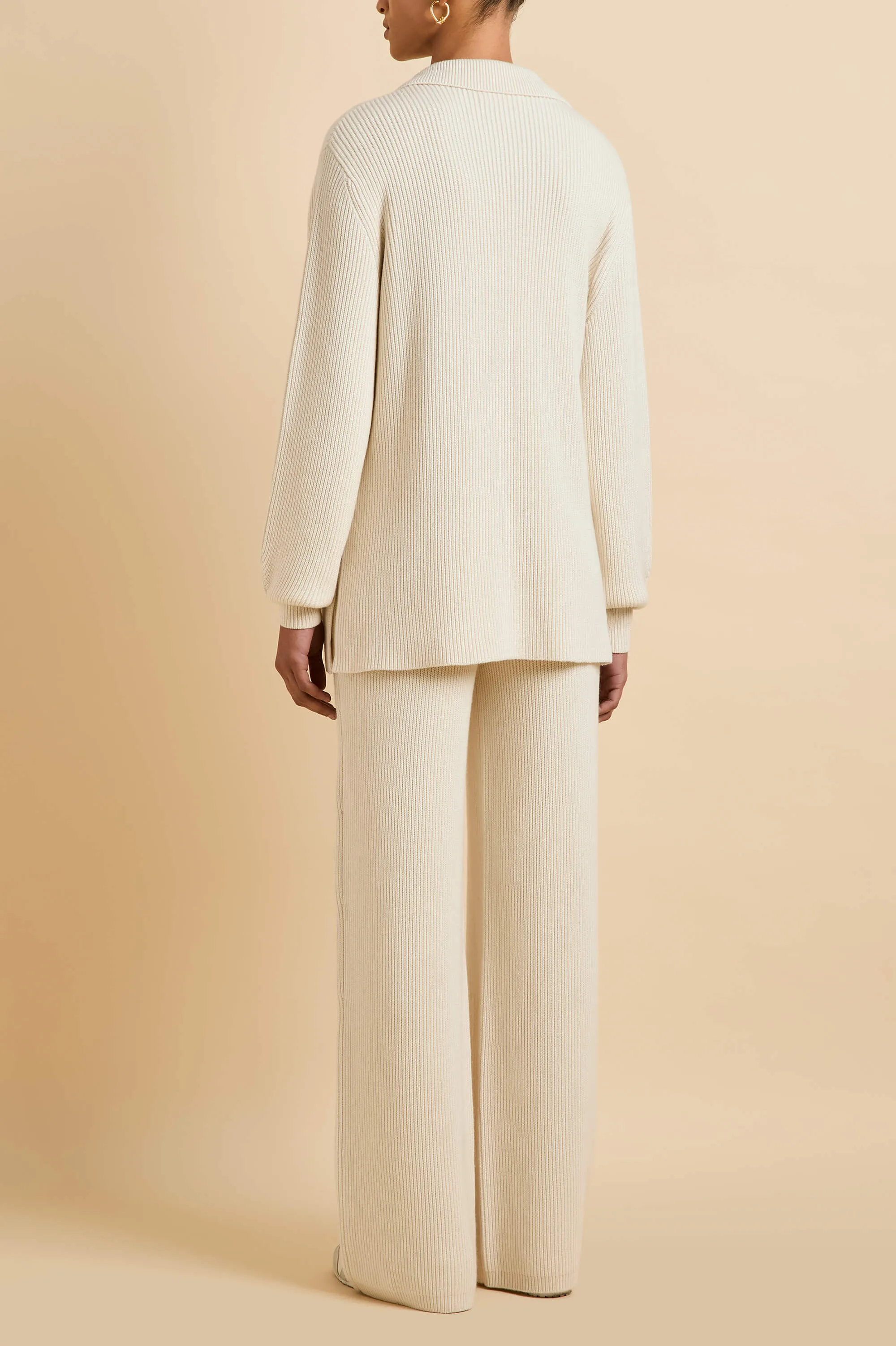 Hutton Alaska Ivory Knitwear in Silk-Cashmere sold by Olivia von Halle product image thumbnail 5