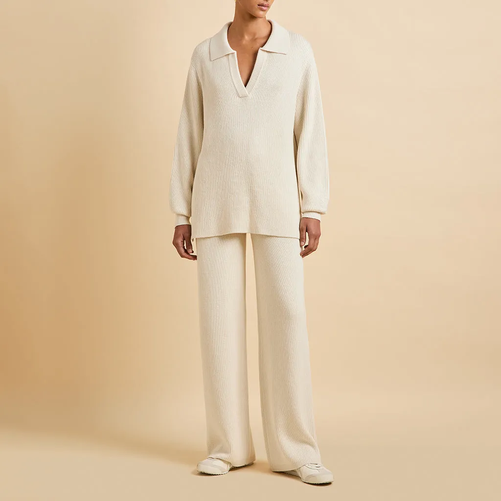 Hutton Alaska Ivory Knitwear in Silk-Cashmere sold by Olivia von Halle product image thumbnail 2