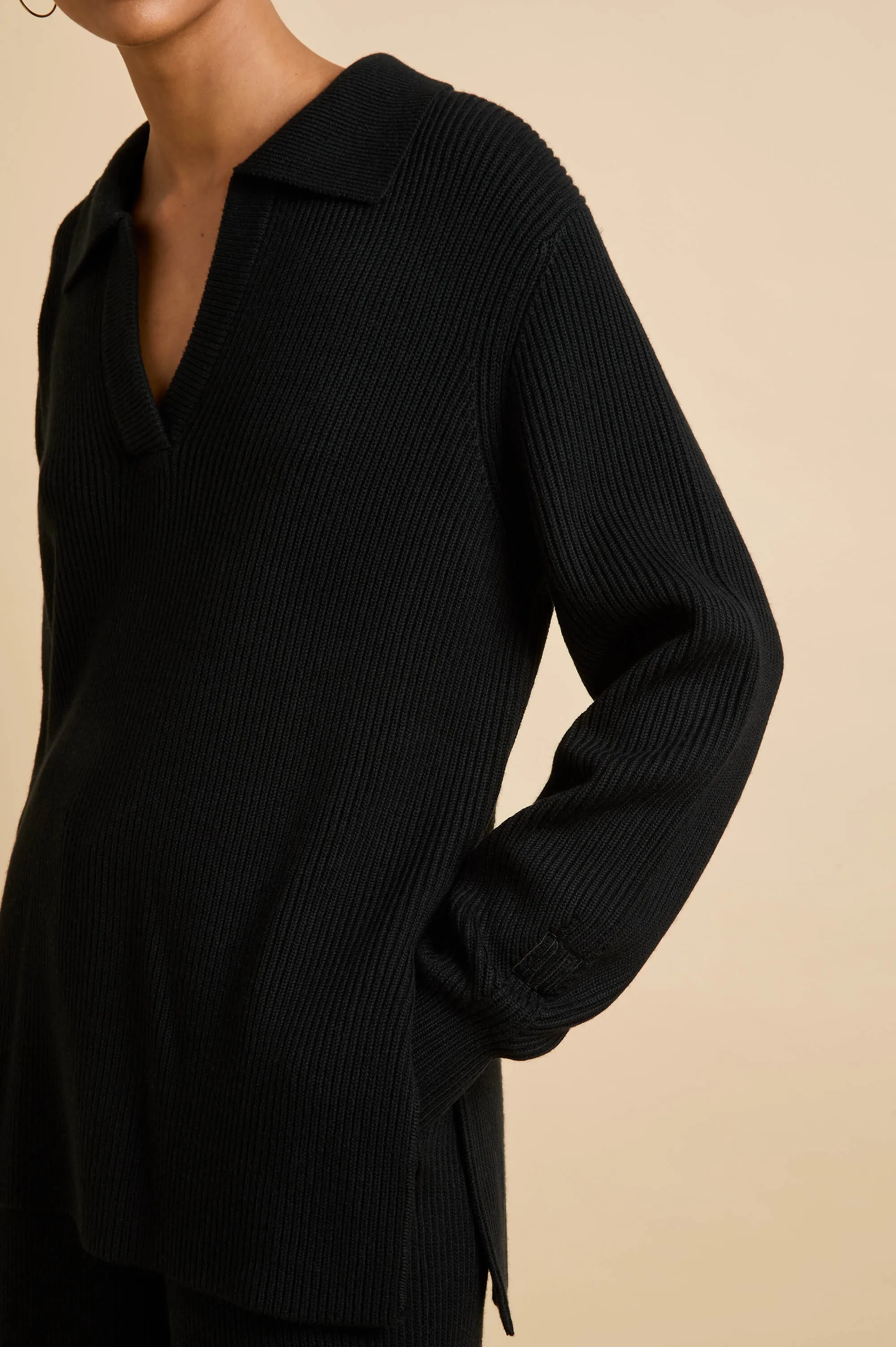 Hutton Berlin Black Knitwear in Silk-Cashmere sold by Olivia von Halle product image thumbnail 3