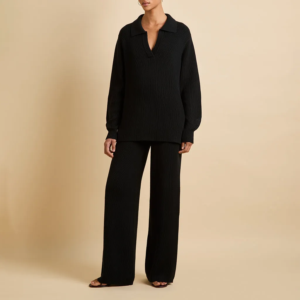 Hutton Berlin Black Knitwear in Silk-Cashmere sold by Olivia von Halle product image thumbnail 2