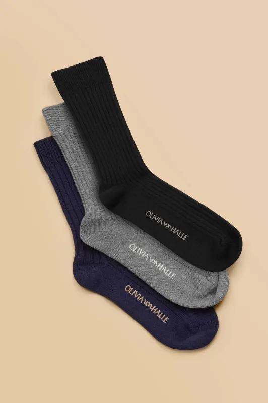 Spencer Gift Set Dark Socks in Silk-Cashmere made by Olivia von Halle