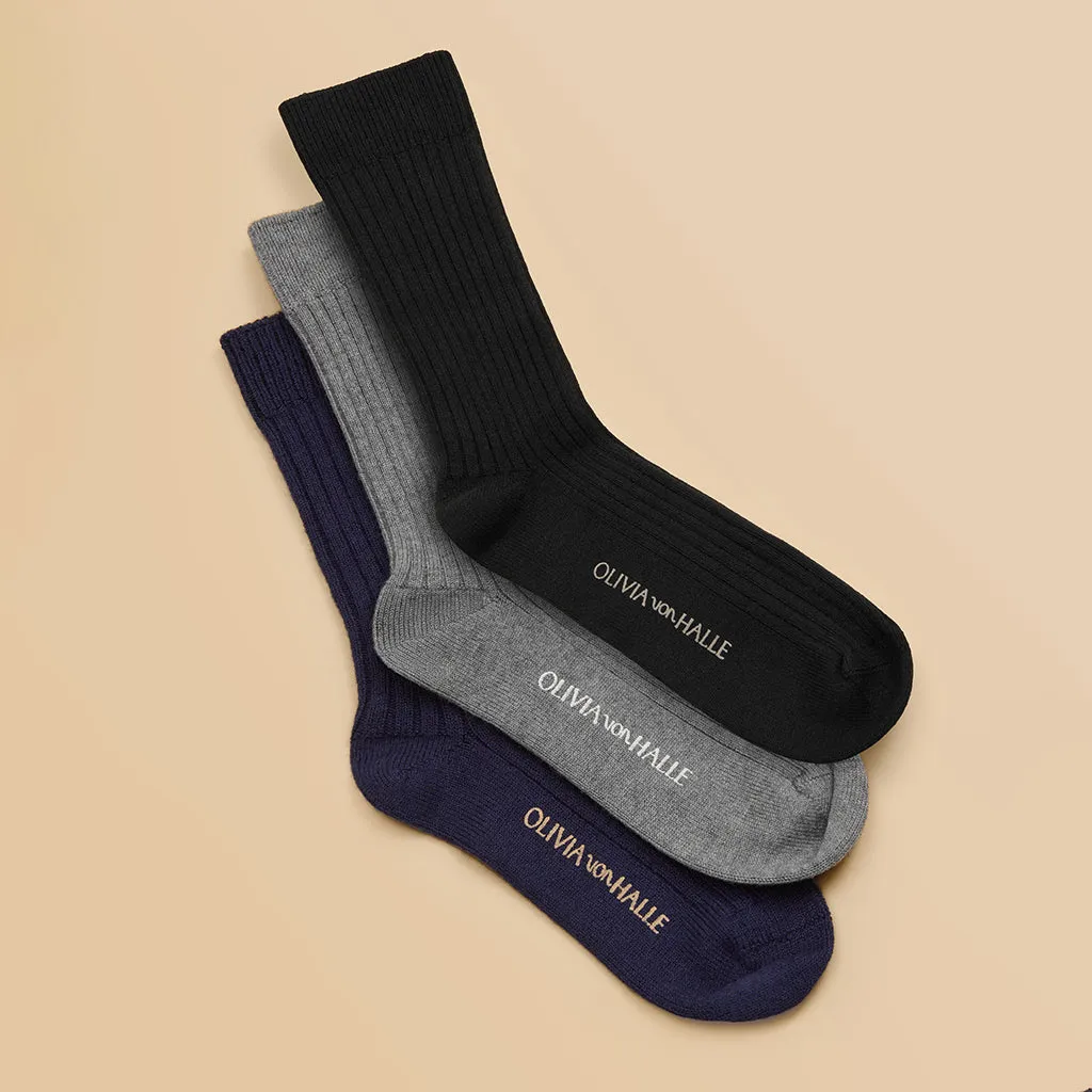Spencer Gift Set Dark Socks in Silk-Cashmere sold by Olivia von Halle product image thumbnail 2