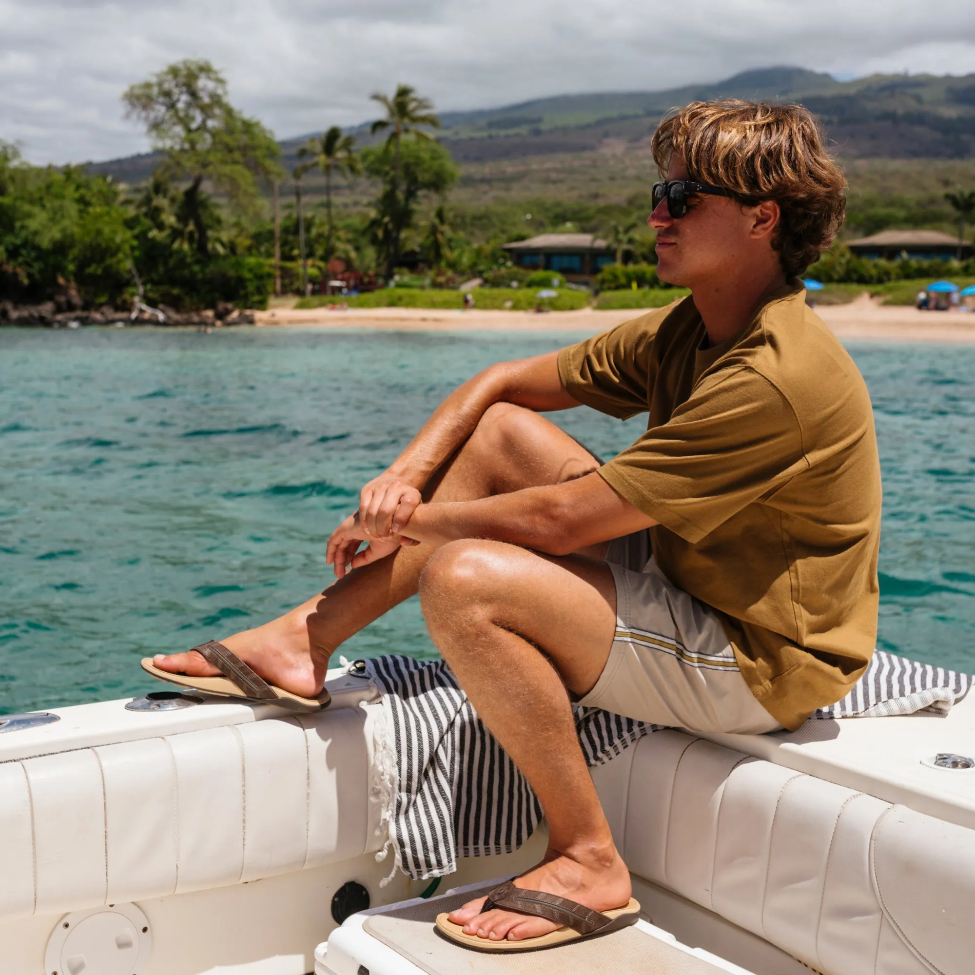 Tuahine Palm - Dk Java / Golden Sand sold by OluKai product image thumbnail 4