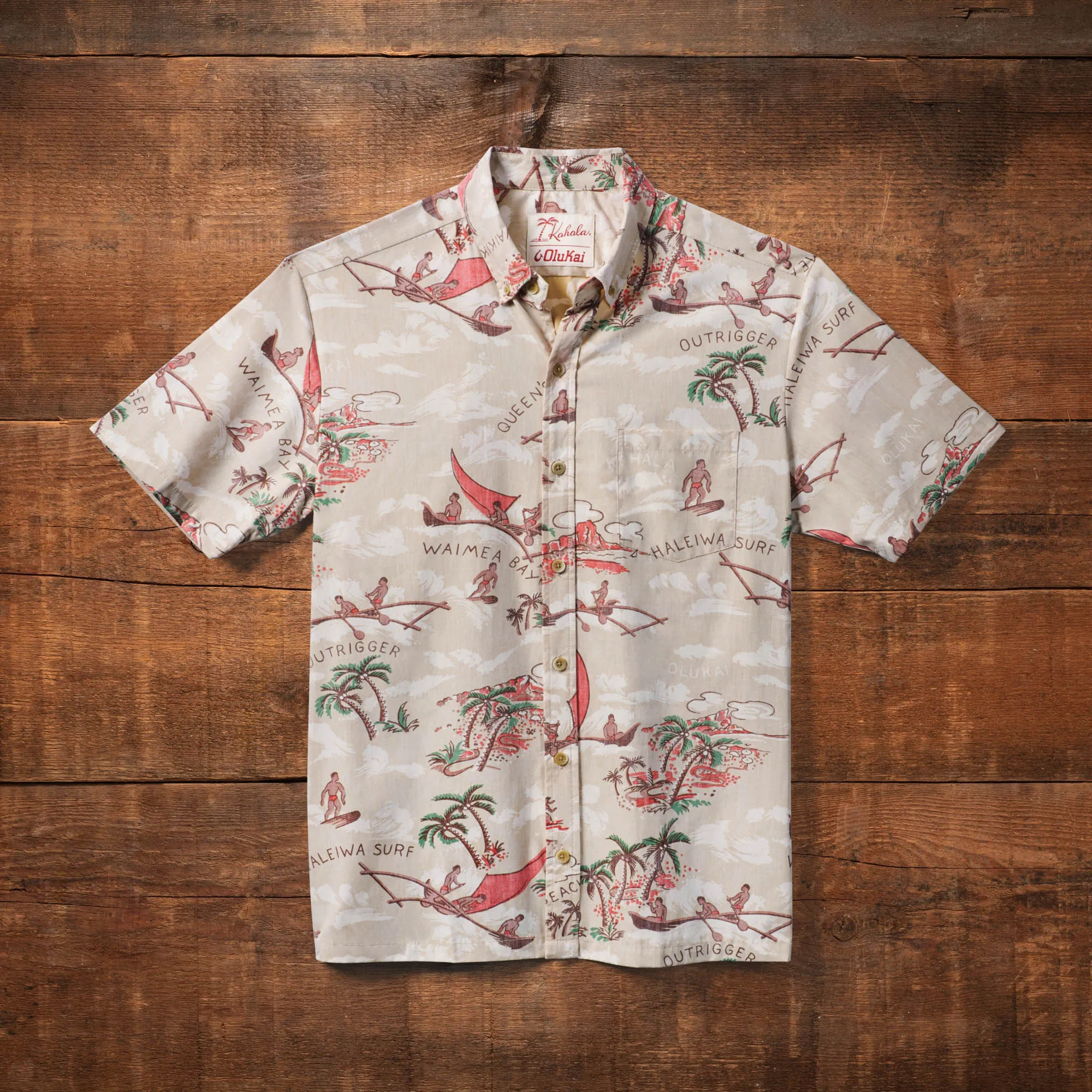Aloha Shirt - Sand sold by OluKai