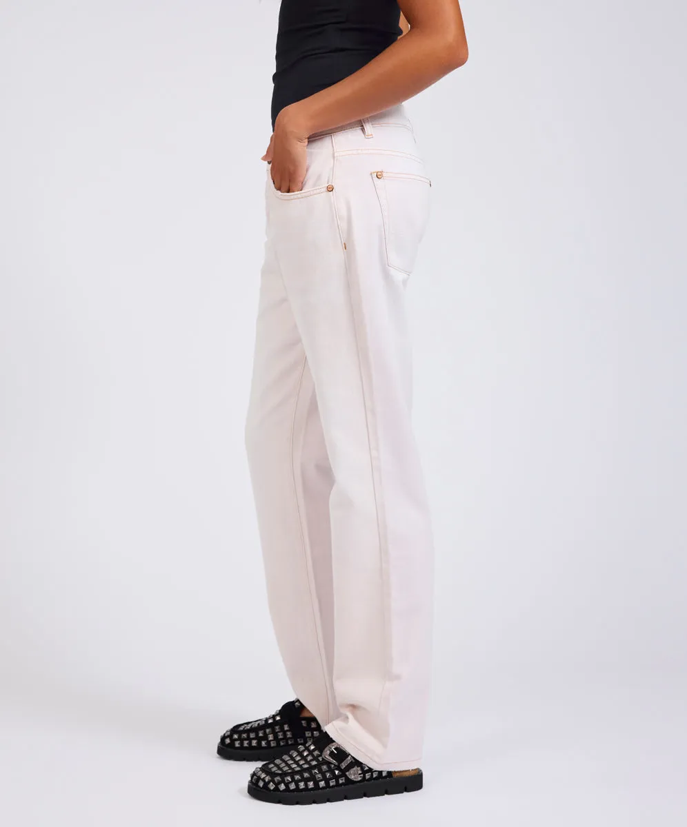 Austins Mid Waist Relaxed Straight Leg Jeans - Pink Tint sold by One Teaspoon product image thumbnail 4