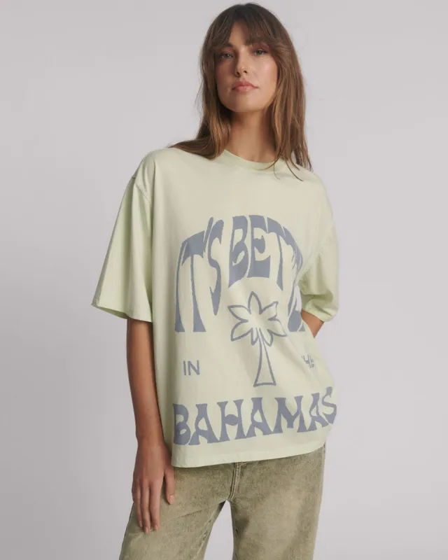Its Better In The Bahamas Kobe Tee - Green Mist sold by One Teaspoon