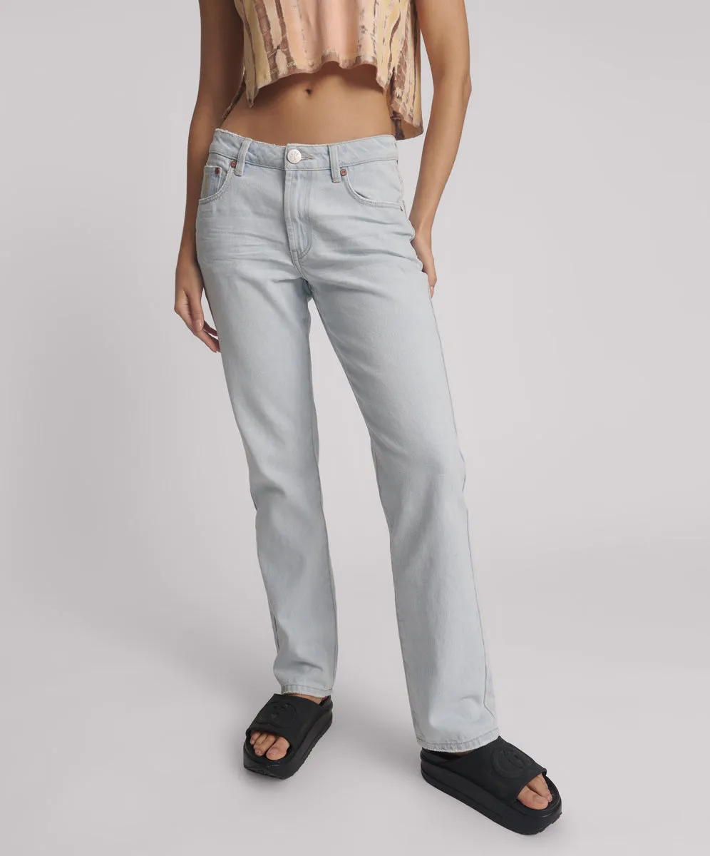 Truckers Mid Waist Straight Leg Denim Jeans - Bel Air Blue sold by One Teaspoon product image thumbnail 2