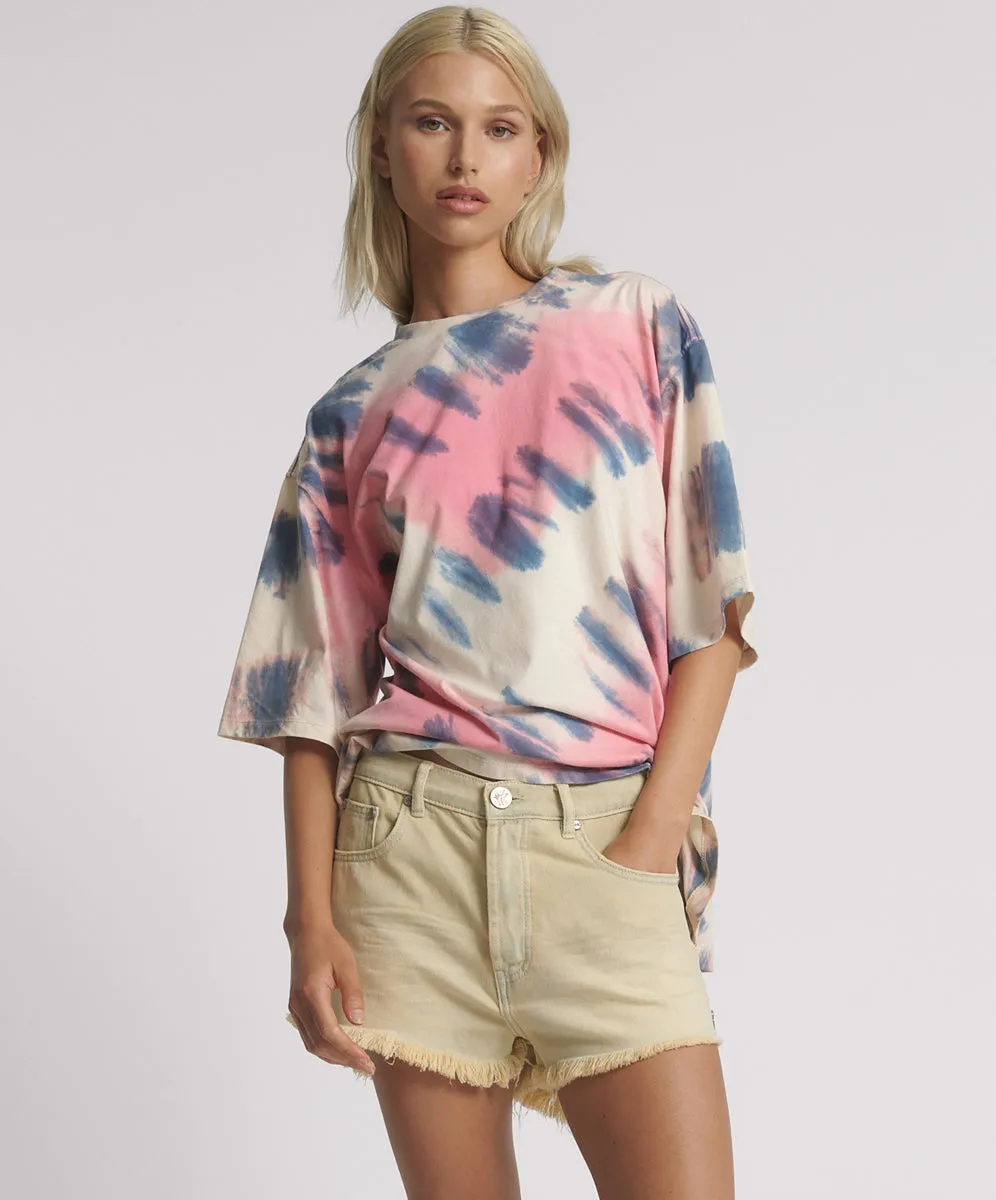 Outlaws Low Waist Mid Length Denim Shorts - Sunkissed Cream sold by One Teaspoon product image thumbnail 2