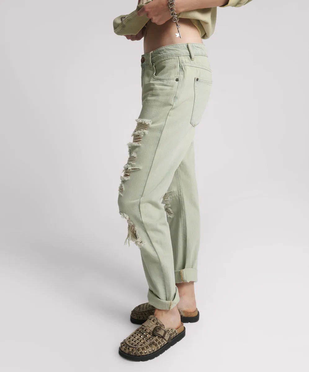 Saints Low Waist Boyfriend Denim Jeans - Sundae sold by One Teaspoon product image thumbnail 3