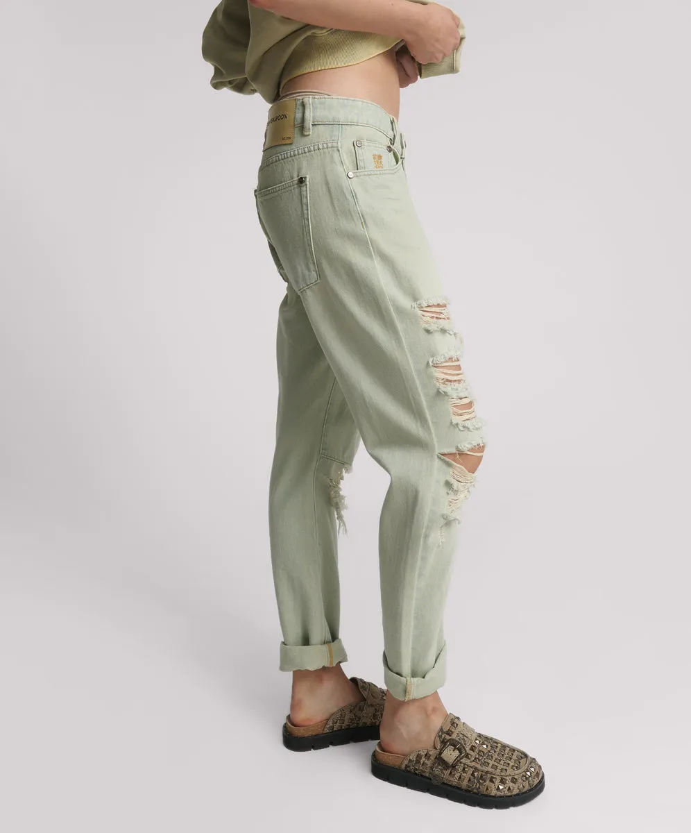 Saints Low Waist Boyfriend Denim Jeans - Sundae sold by One Teaspoon product image thumbnail 5