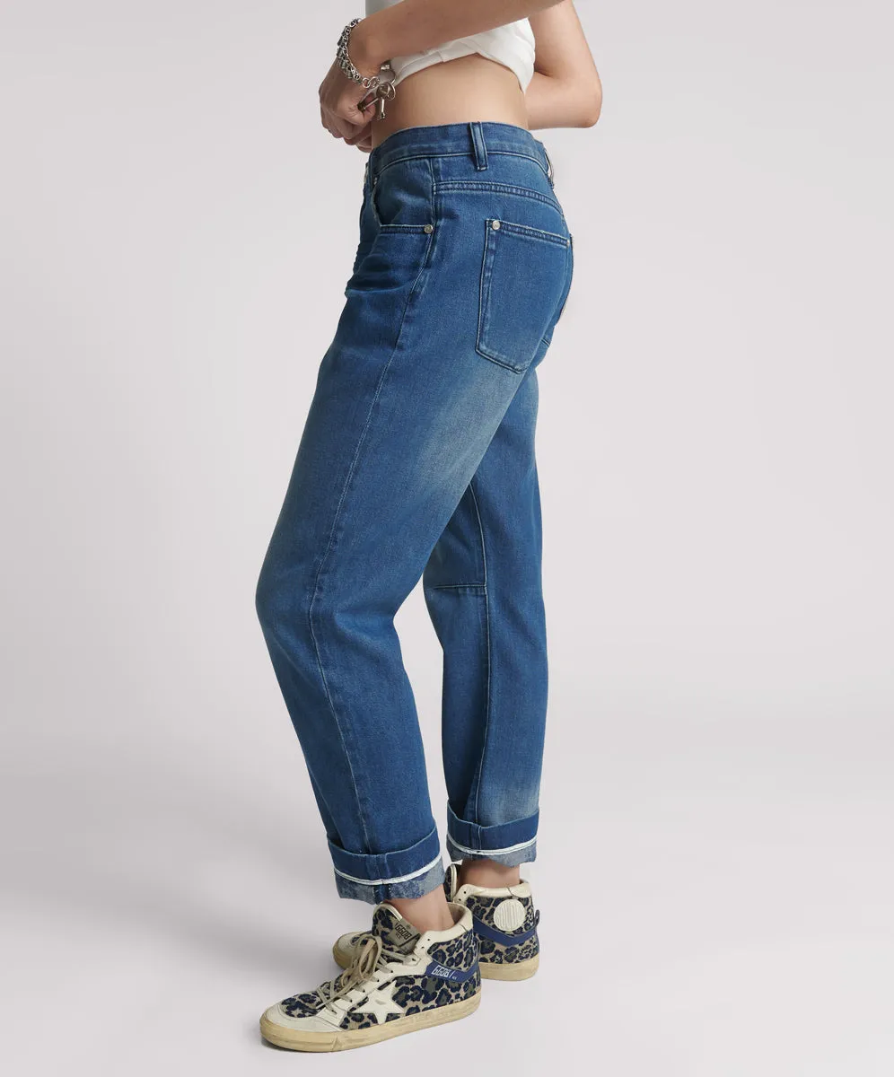 Bandits Low Waist Boyfriend Denim Jeans - Rosewood sold by One Teaspoon product image thumbnail 3