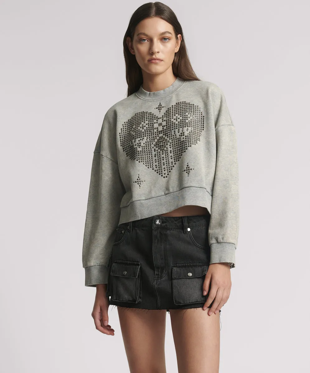 Sloane Low Waist Denim Mini Skirt - Faded Black sold by One Teaspoon product image thumbnail 2