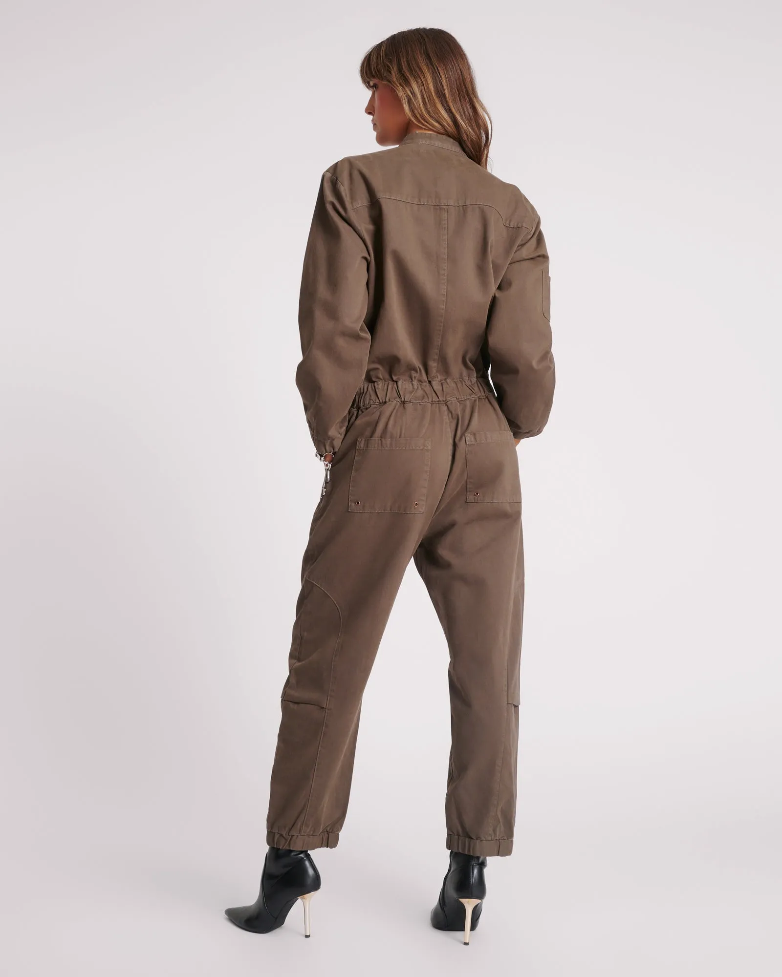 Dark Romance Jumpsuit - Dark Khaki sold by One Teaspoon product image thumbnail 3