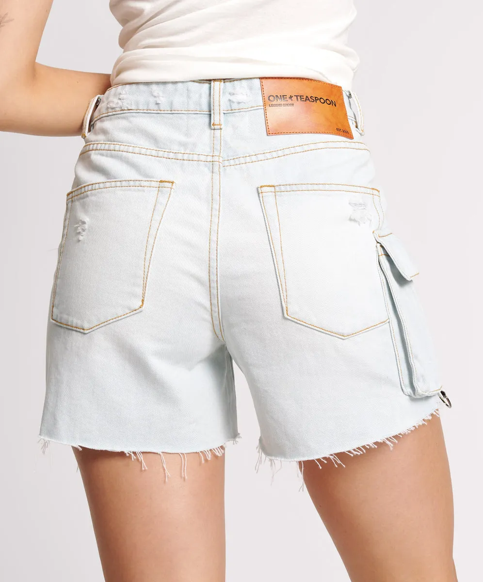 Legends High Waist Mom Fit Denim Shorts - Le Surf sold by One Teaspoon product image thumbnail 4