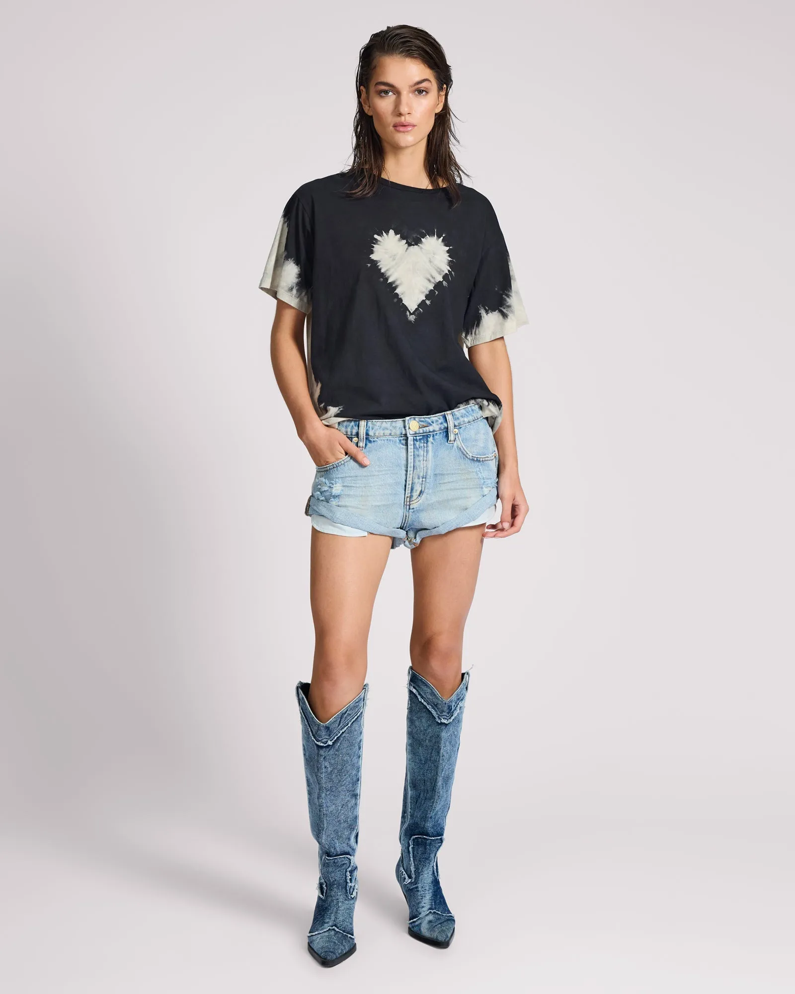 Bandits Low Waist Denim Shorts - Kansas Blue sold by One Teaspoon