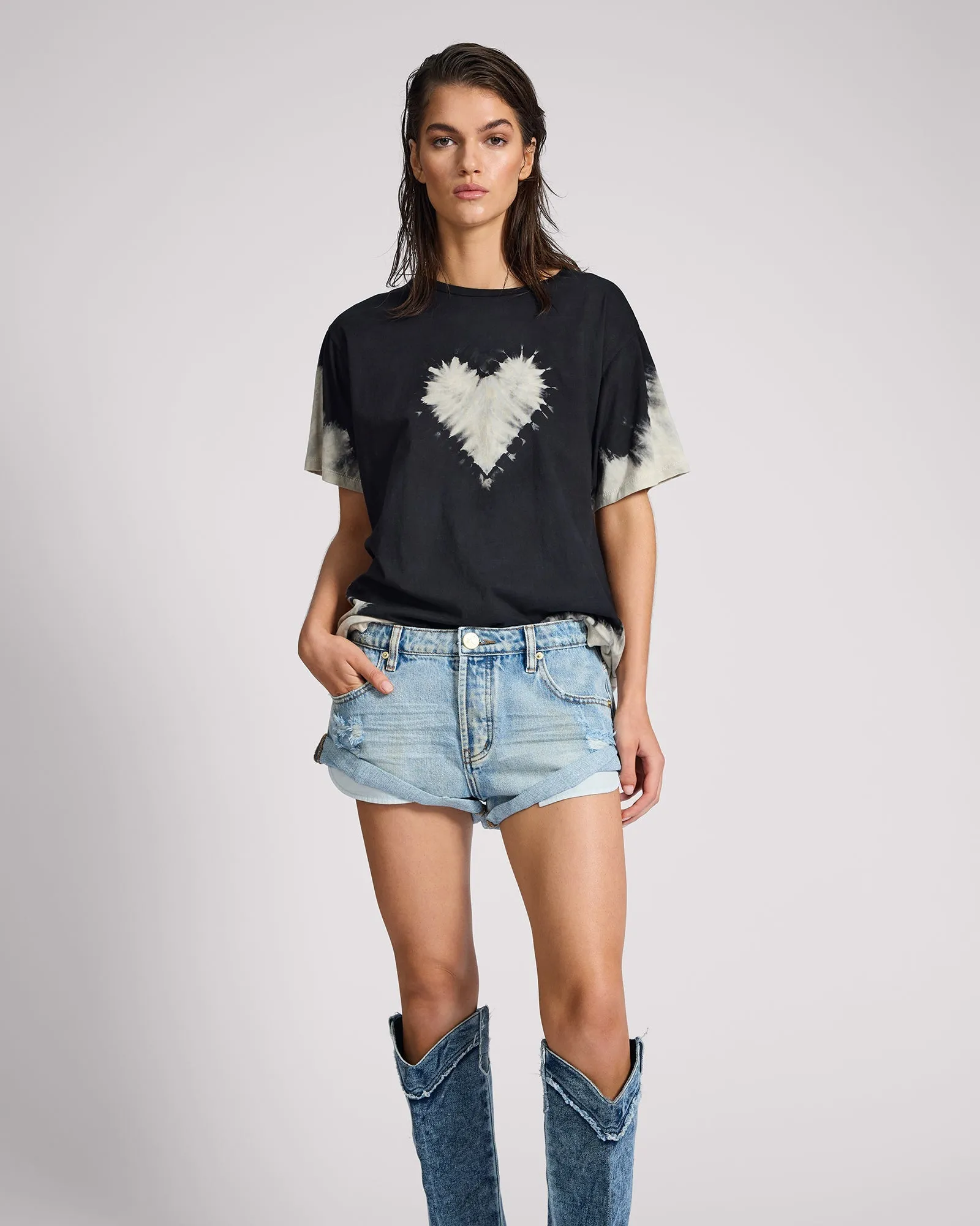 Bandits Low Waist Denim Shorts - Kansas Blue sold by One Teaspoon product image thumbnail 2