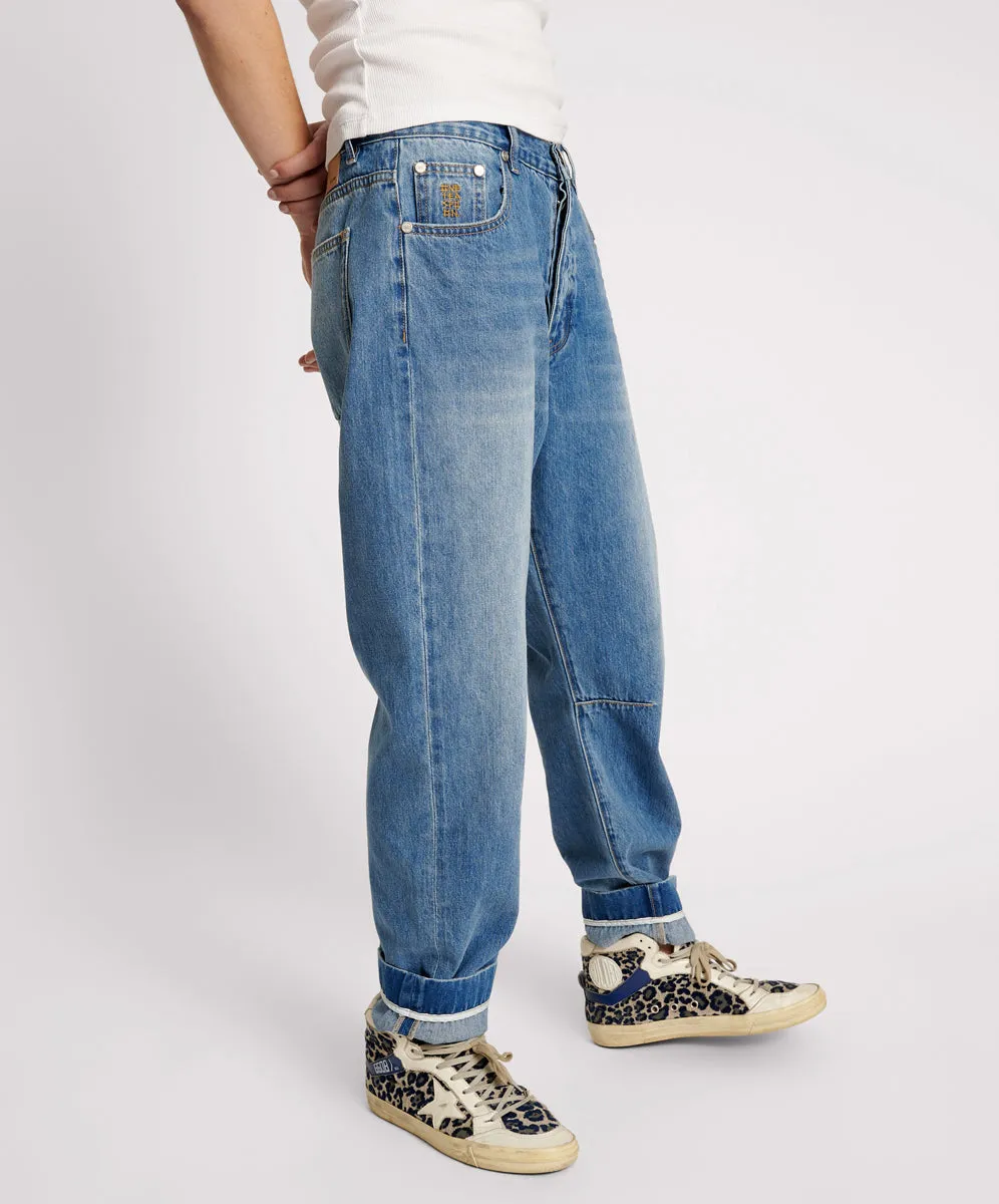 Bandits Low Waist Boyfriend Denim Jeans - Pacifica sold by One Teaspoon product image thumbnail 5