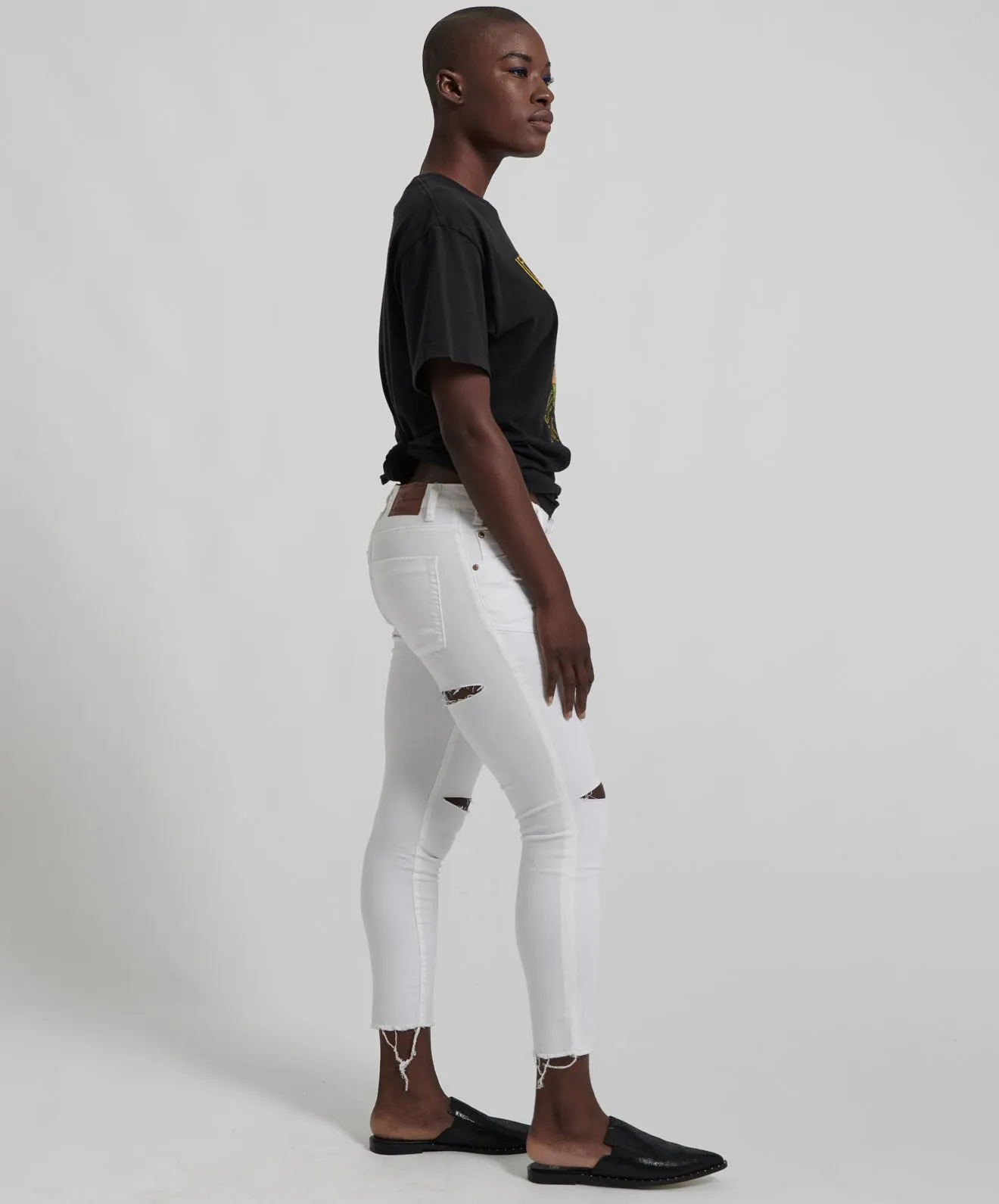 Freebirds II Low Waist Stretch Skinny Denim Jeans - Premium White sold by One Teaspoon product image thumbnail 4