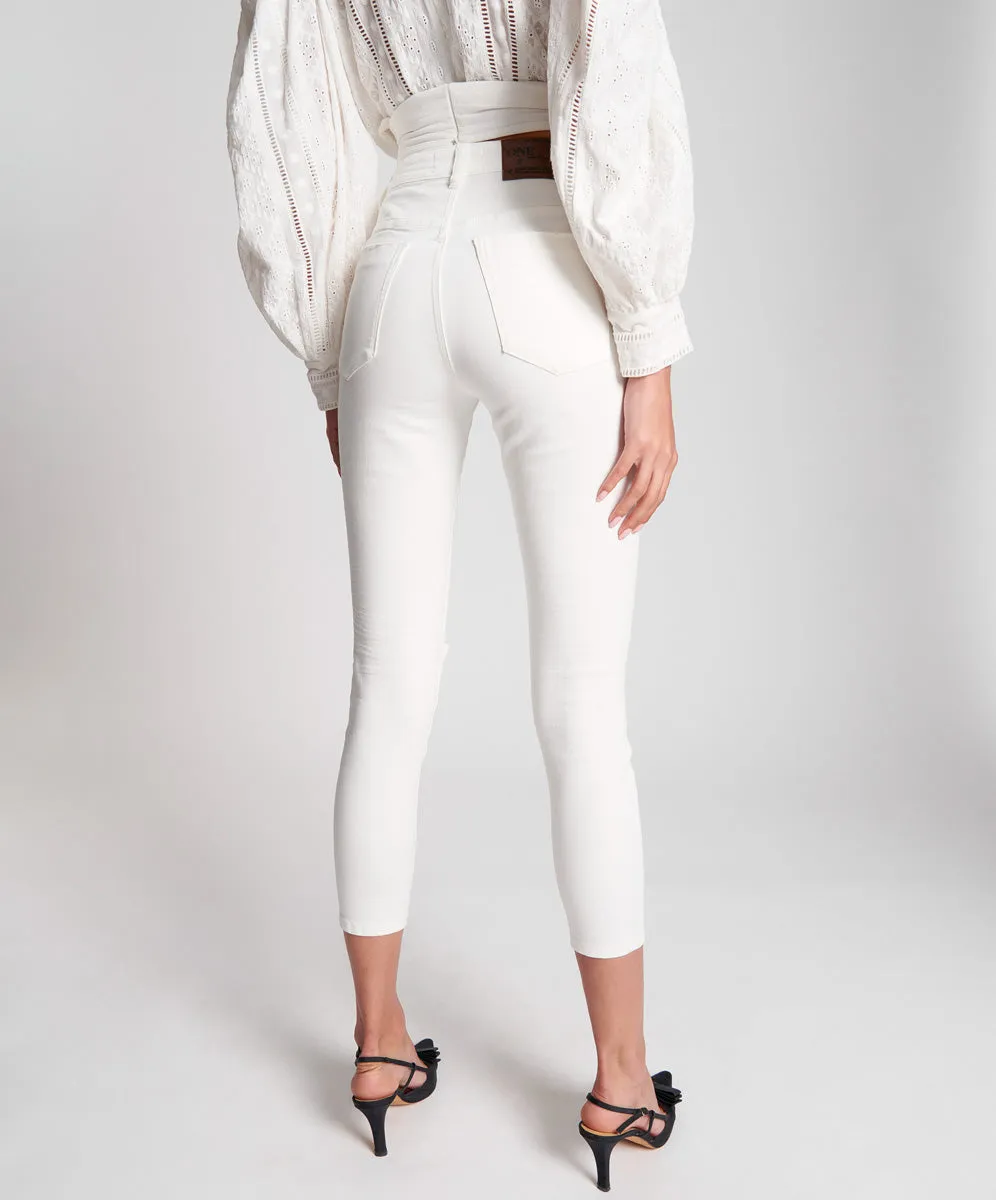 Freebirds II High Waist Stretch Skinny Denim Jeans - True White sold by One Teaspoon product image thumbnail 5