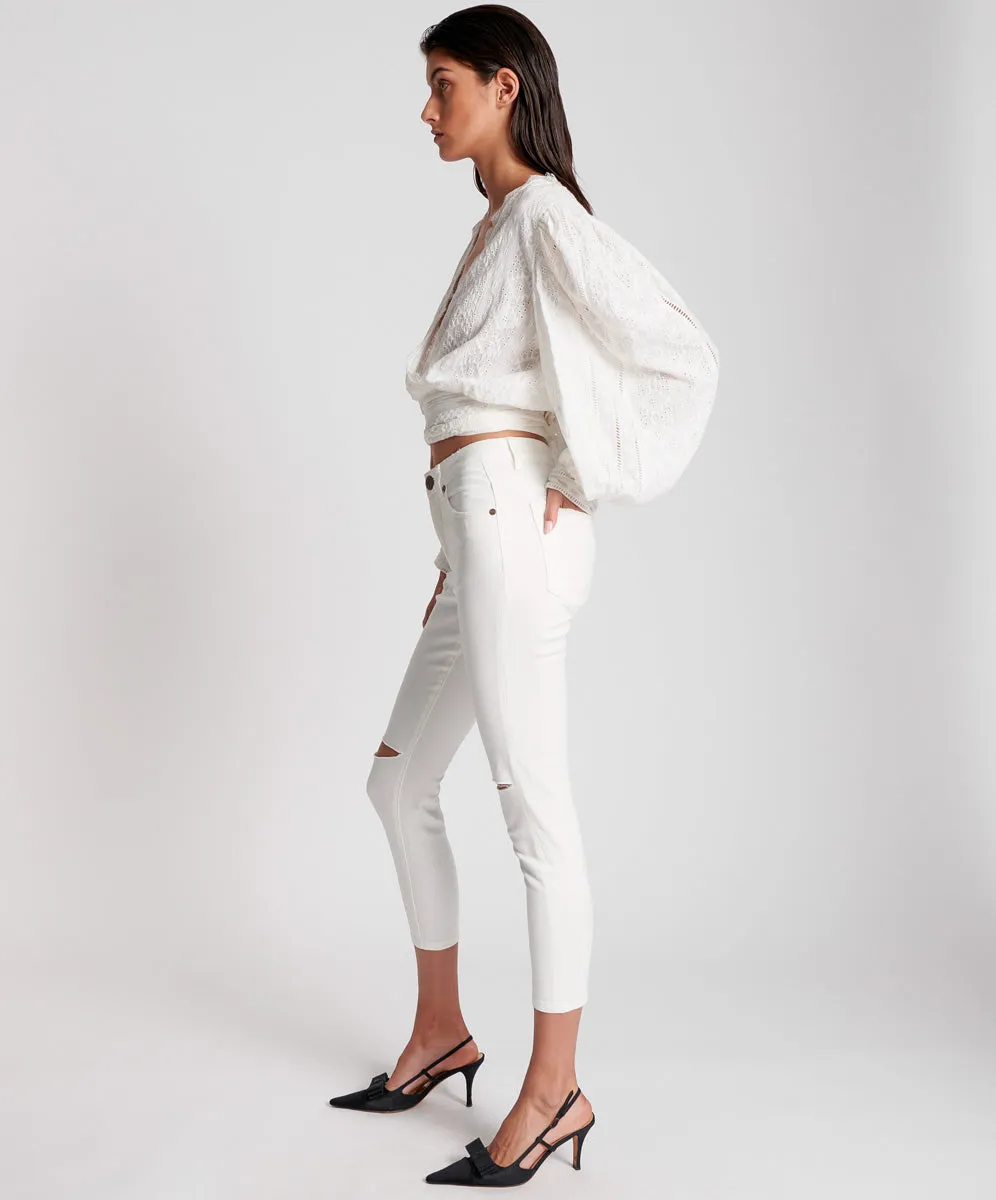 Freebirds II High Waist Stretch Skinny Denim Jeans - True White sold by One Teaspoon product image thumbnail 3