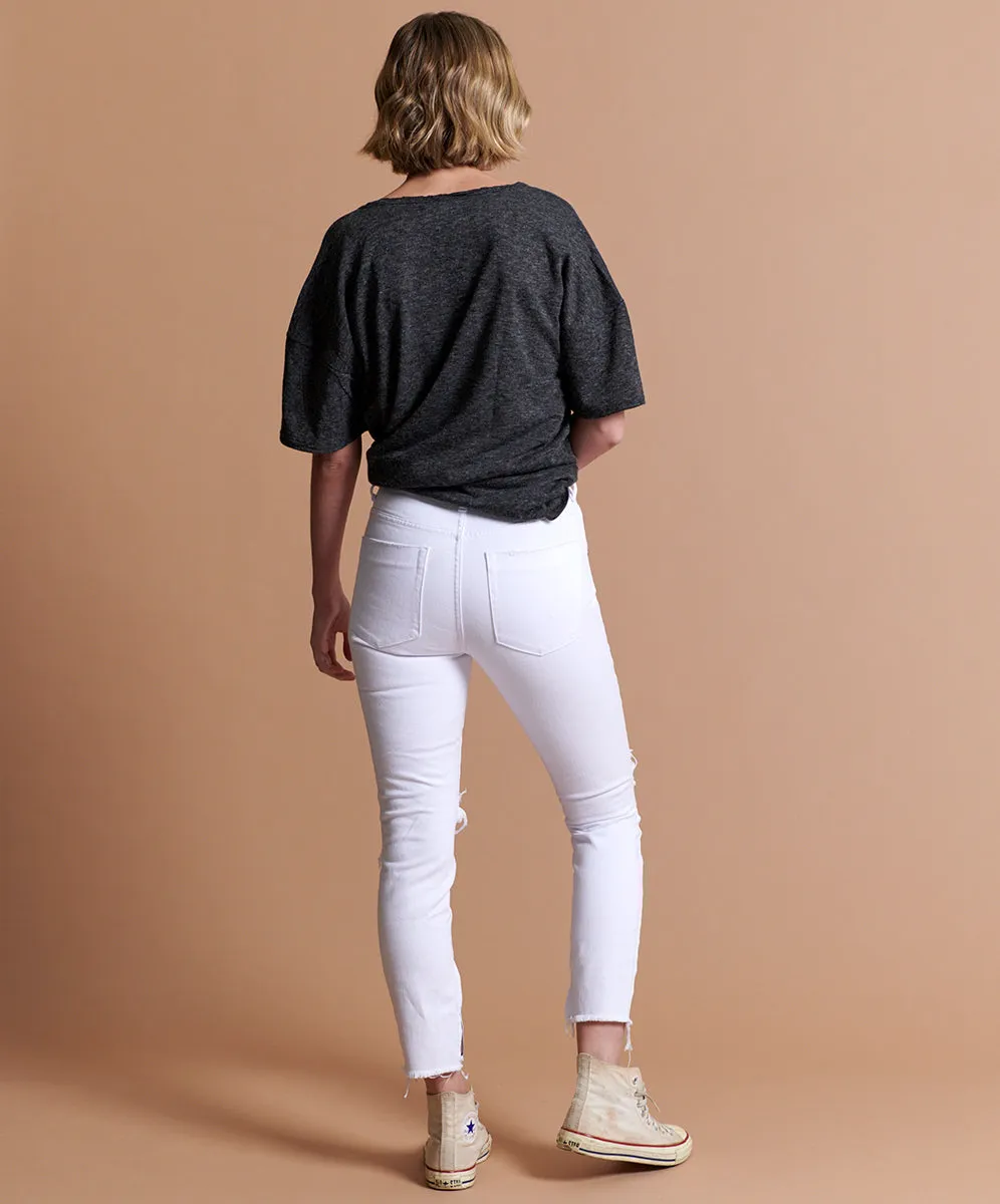 Freebirds High Waist Rigid Skinny Denim Jeans - White Beauty sold by One Teaspoon product image thumbnail 3