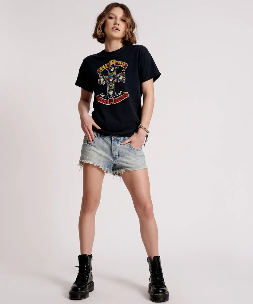 Bonitas Low Waist Denim Shorts - Diamonde sold by One Teaspoon