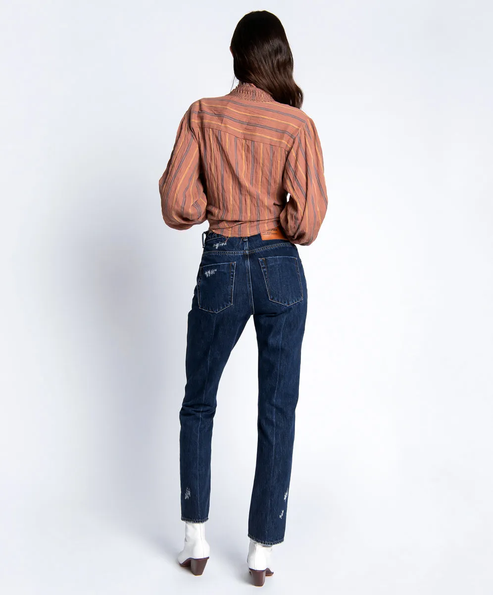 Awesome Baggies High Waist Straight Leg Denim Jeans - Virgin Blue sold by One Teaspoon product image thumbnail 3
