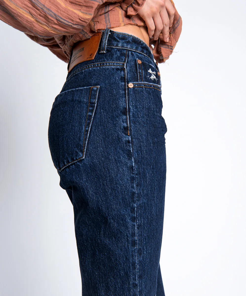 Awesome Baggies High Waist Straight Leg Denim Jeans - Virgin Blue sold by One Teaspoon product image thumbnail 5