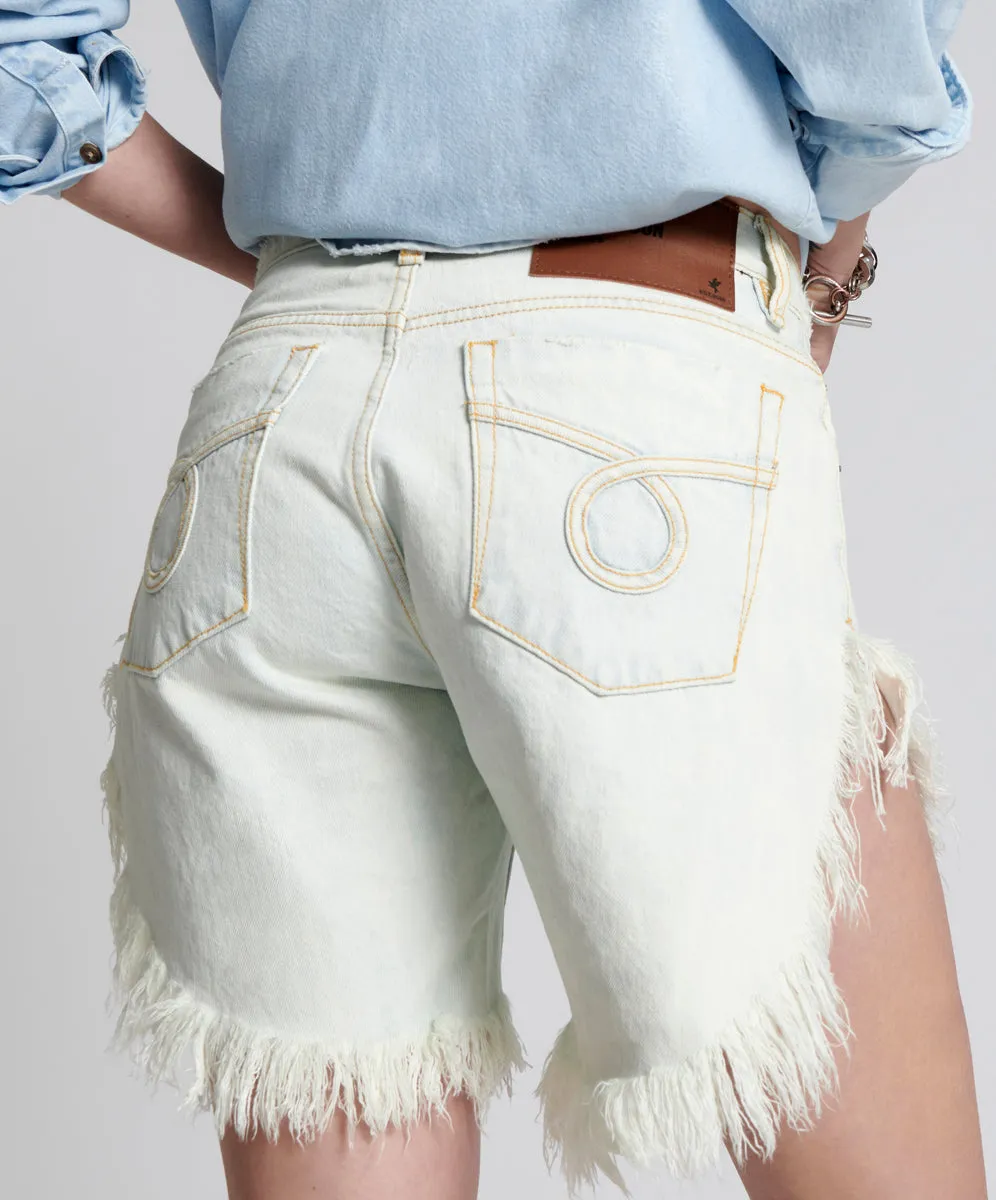 Frankies Low Waist Long Length Denim Shorts - Florence sold by One Teaspoon product image thumbnail 4