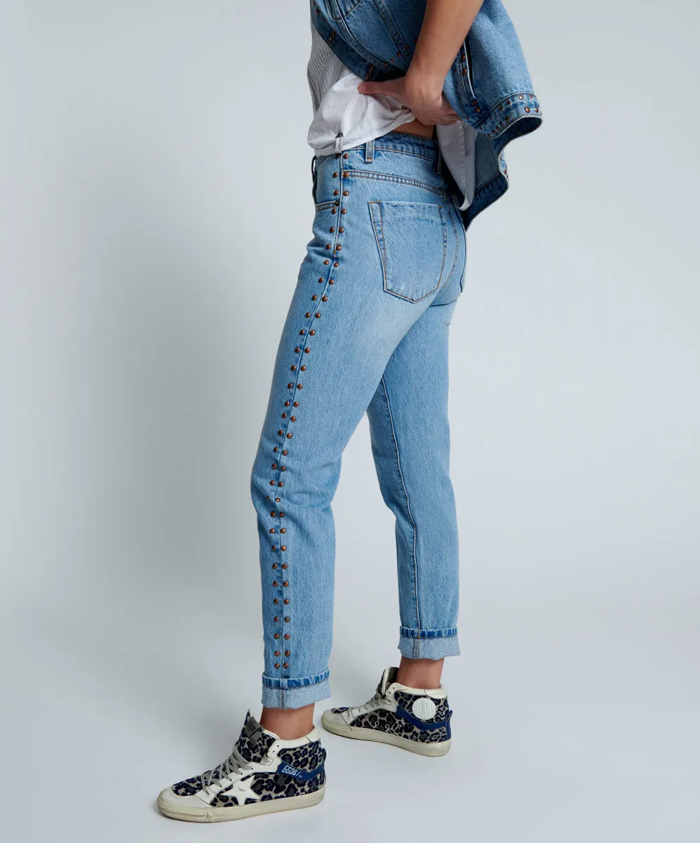 Awesome Baggies High Waist Straight Leg Denim Jeans - Ocean sold by One Teaspoon product image thumbnail 2