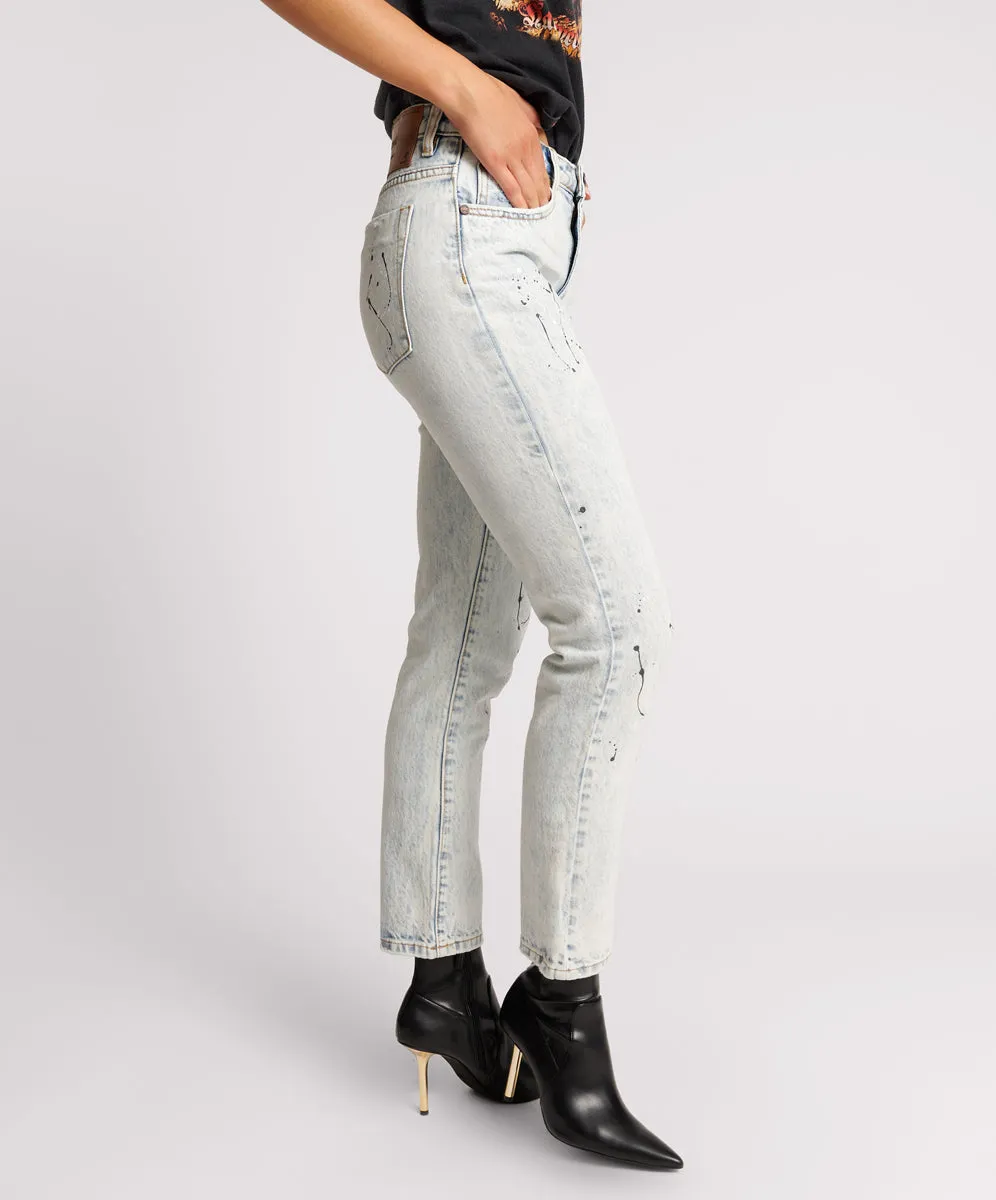 Awesome Baggies High Waist Straight Leg Denim Jeans - Florence Painted sold by One Teaspoon product image thumbnail 5
