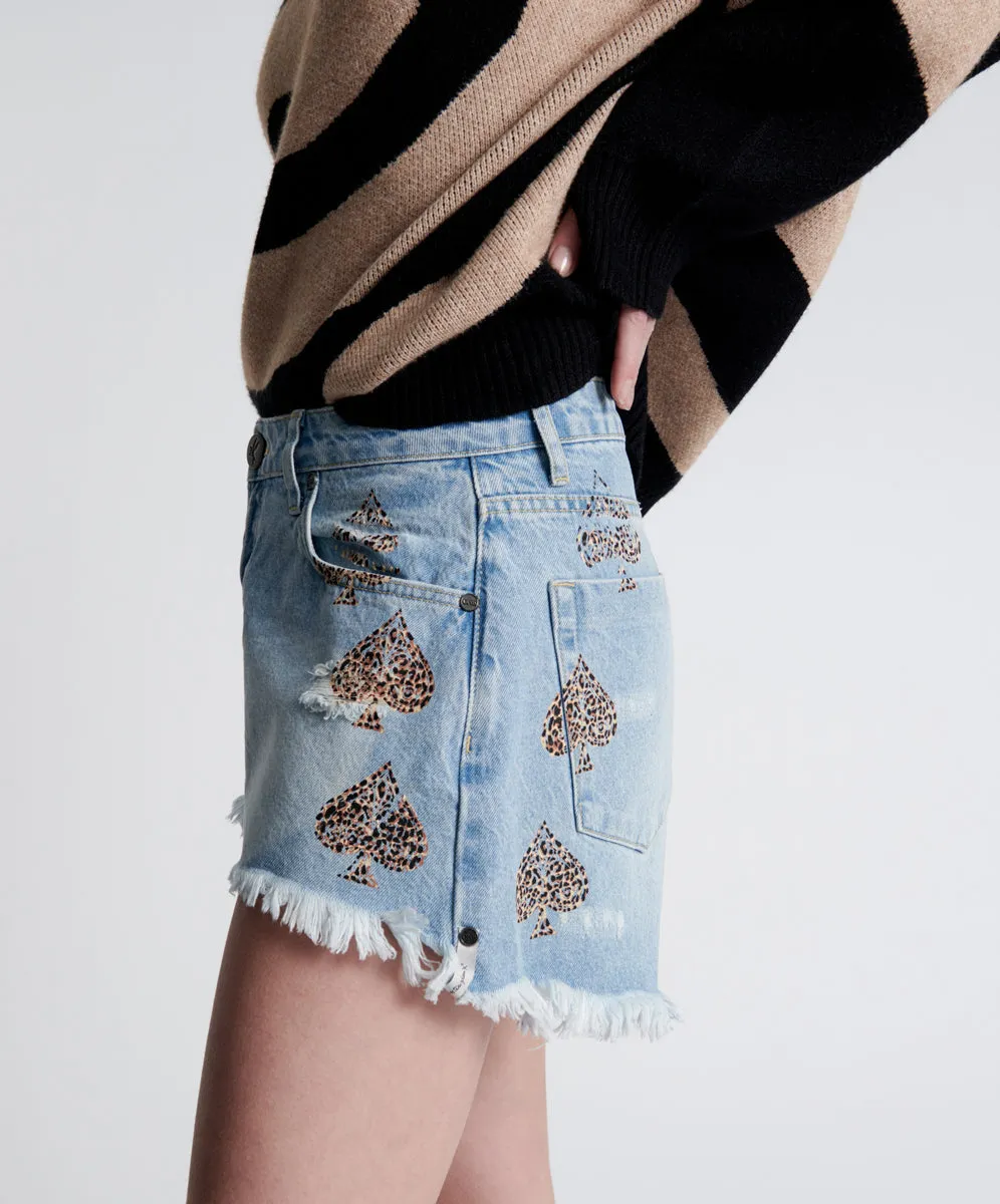Truckers Mid Waist Relaxed Denim Shorts - Best Blue sold by One Teaspoon product image thumbnail 3