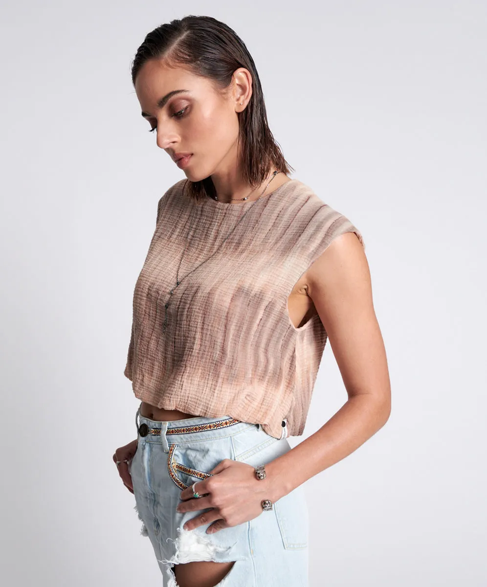 Hand Dyed Backless Bubble Top - Acid Sky sold by One Teaspoon product image thumbnail 3