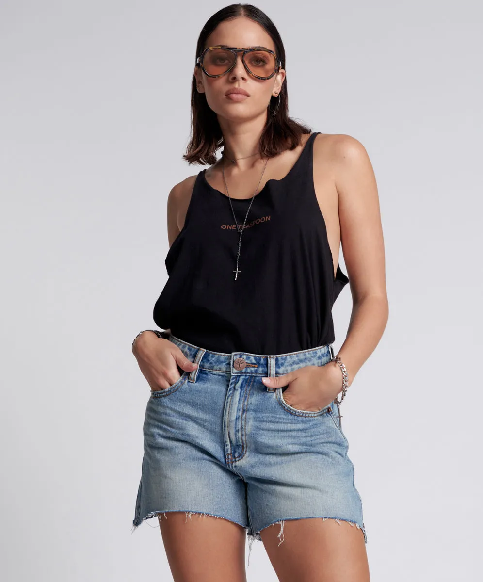 Legends High Waist Mom Fit Denim Shorts - Hendrixe sold by One Teaspoon