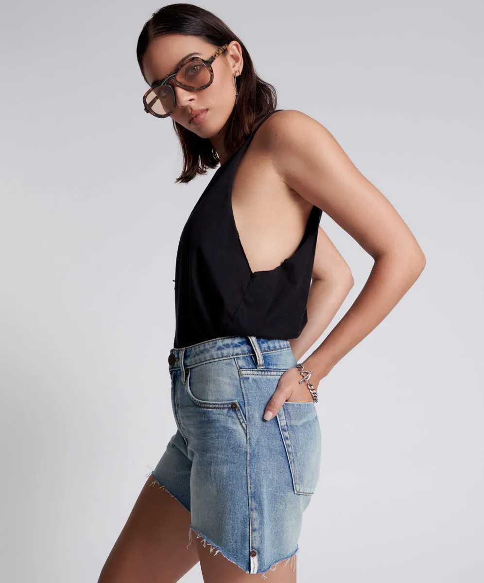 Legends High Waist Mom Fit Denim Shorts - Hendrixe sold by One Teaspoon product image thumbnail 3