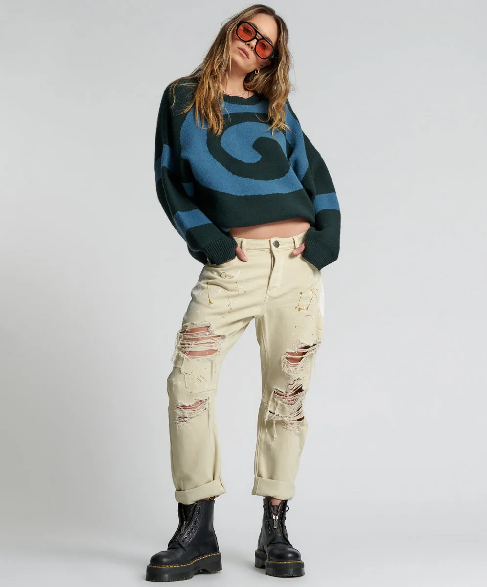 Saints Low Waist Boyfriend Denim Jeans - Vegas Gold sold by One Teaspoon