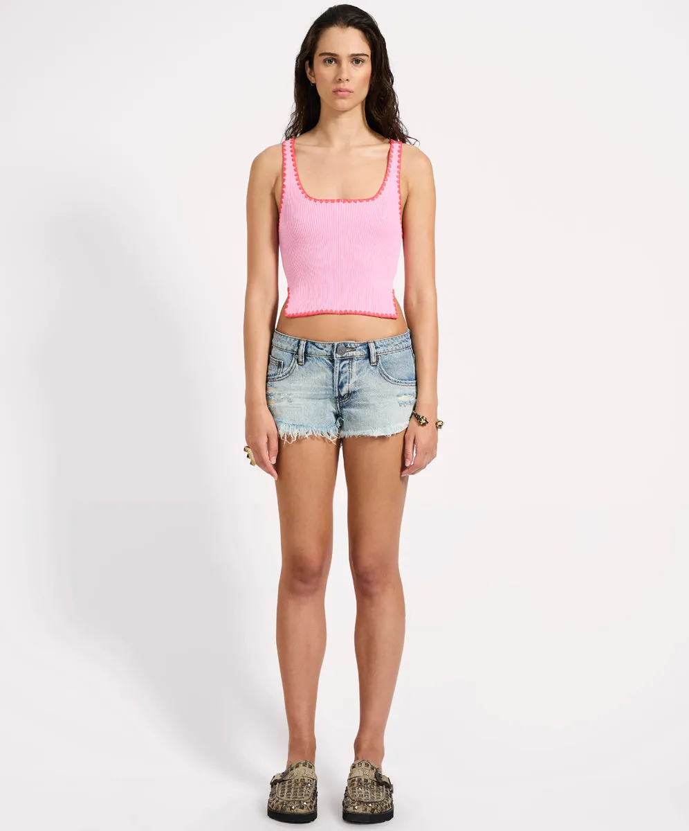 Dukes Low Waist Mini Denim Shorts - Salty Dog sold by One Teaspoon product image thumbnail 2